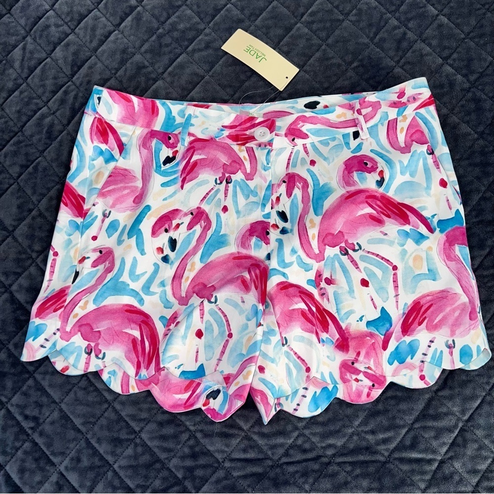 Jade Melody Tam Shorts Women’s Size 8 Flamingo Chino Petal Hem B4